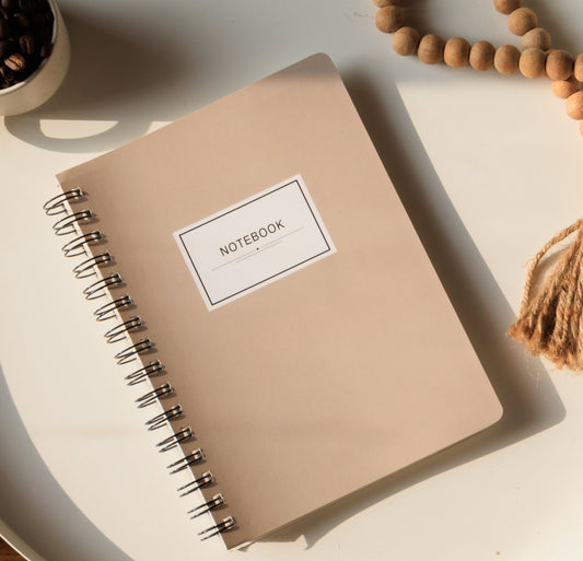 Spiral Notebook Ruled - Ivory Serenity