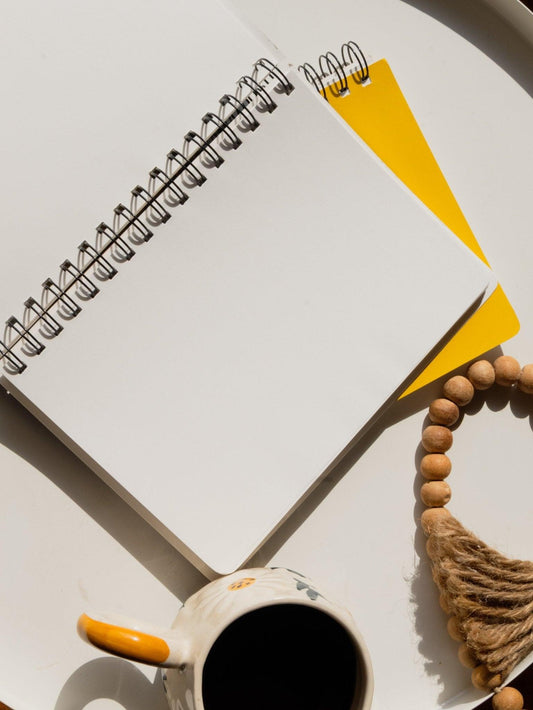 Spiral Notebook Unruled - Doodle White