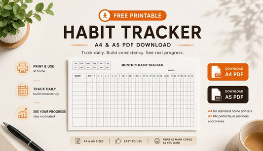 Free Printable Habit Tracker PDF (A4 & A5 Download)