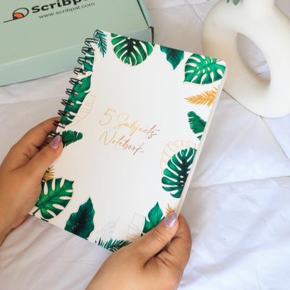 5 Subject Notebook Unruled - Leaf