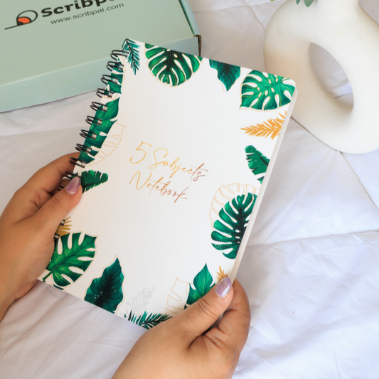 5 Subject Notebook Unruled - Leaf