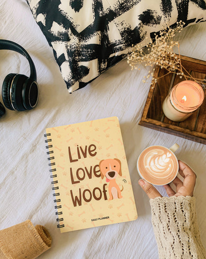 Daily Planner Undated - Live Love Woof