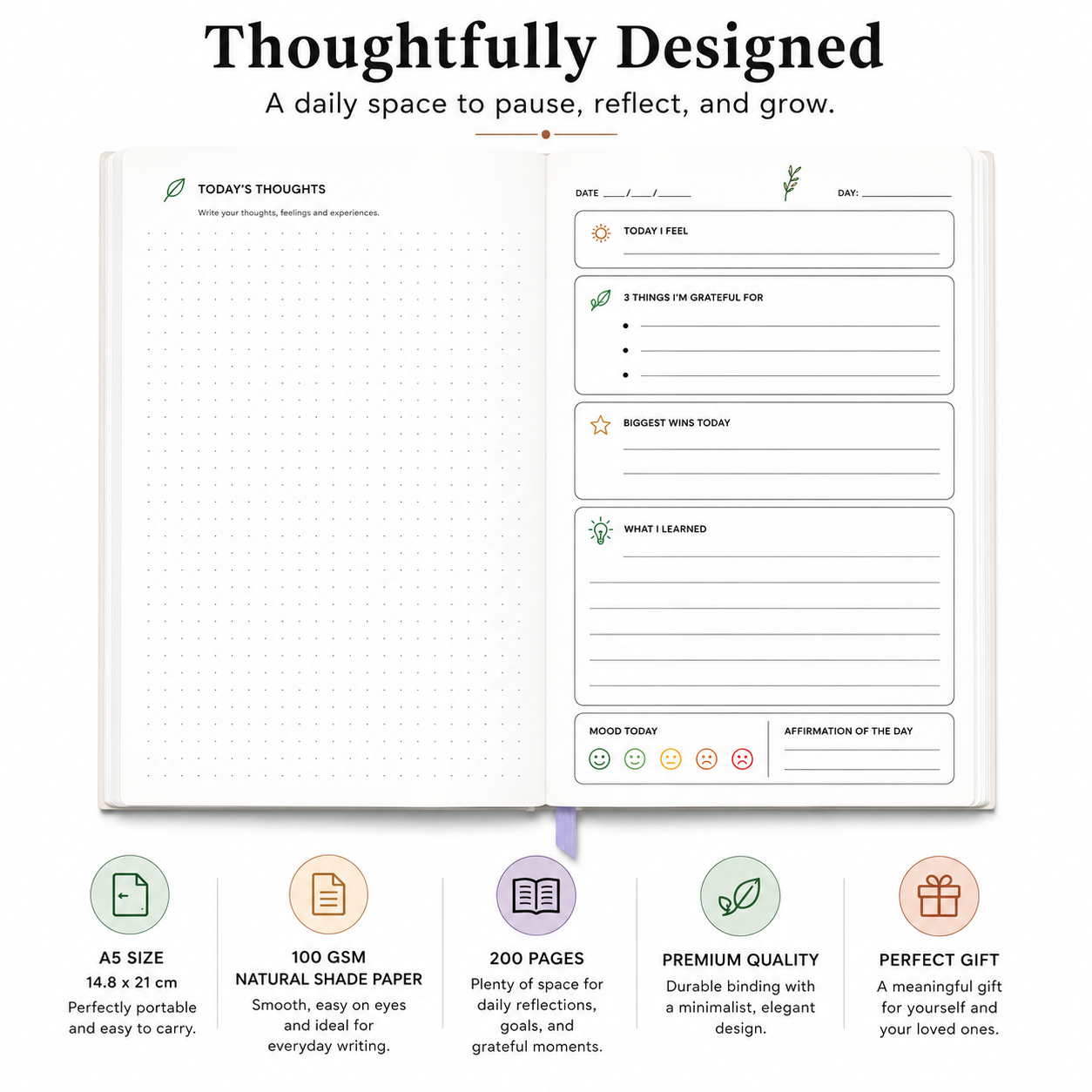 Gratitude Journal | Undated Daily Journal