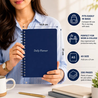 Daily Planner Undated - Classic Navy Edition