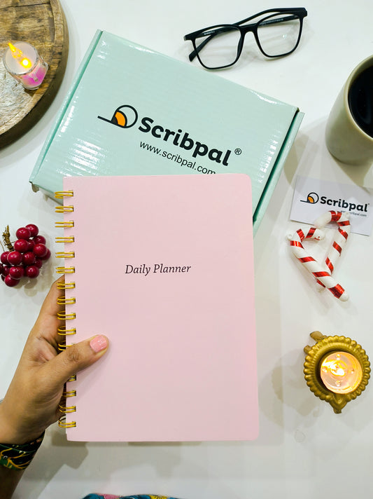 Daily Planner Undated - Blush Pink