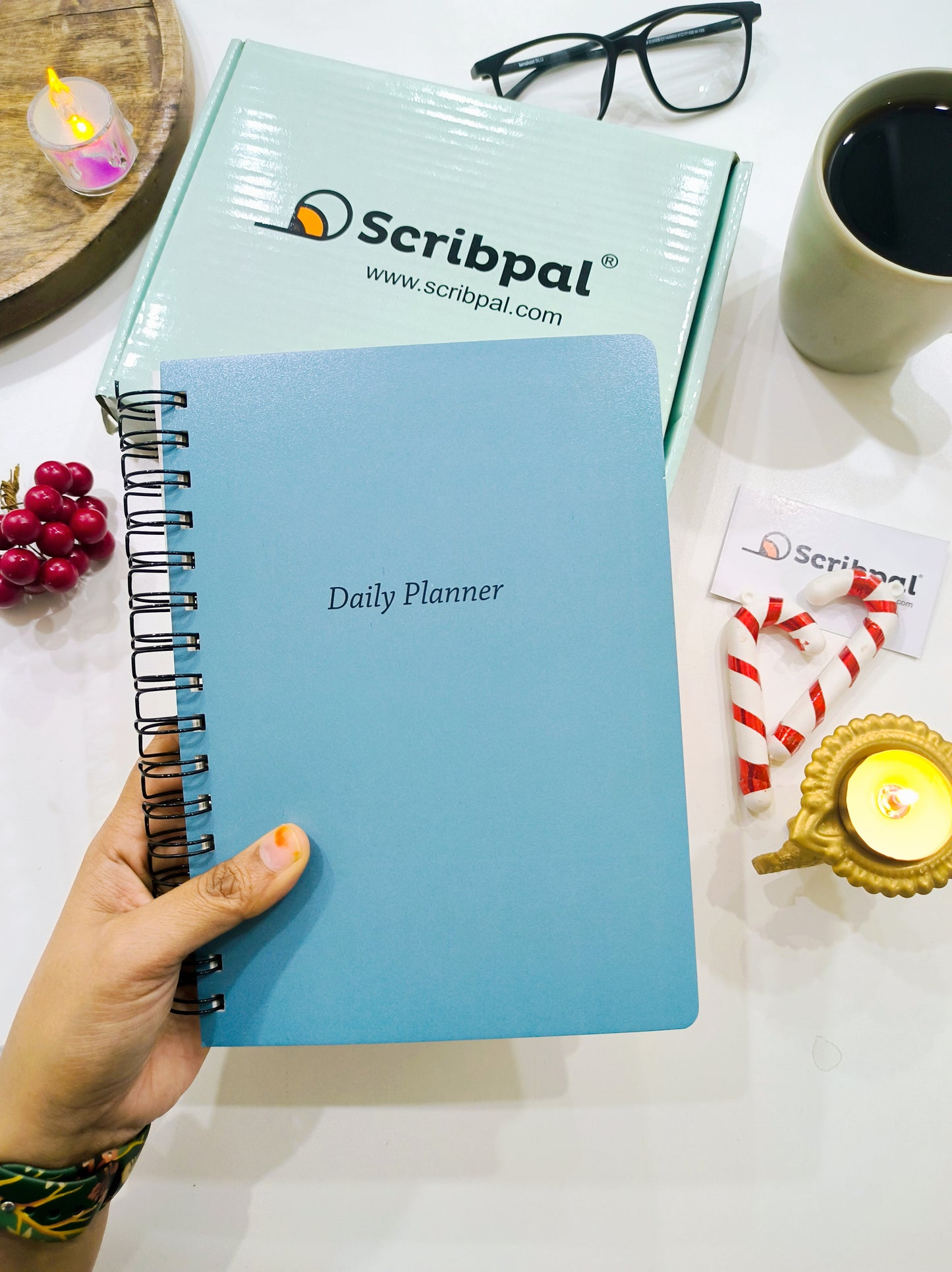 Daily Planner Undated - Serenity Blue