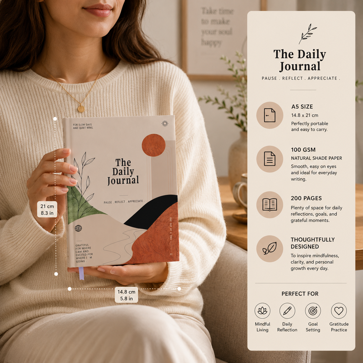 Gratitude Journal | Undated Daily Journal