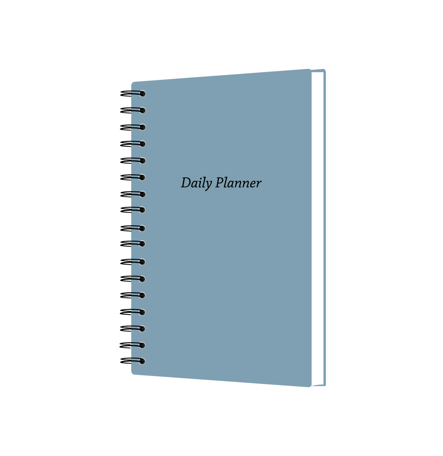 Daily Planner Undated - Serenity Blue Edition