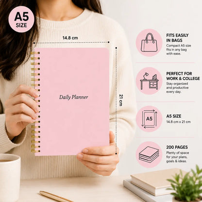Daily Planner Undated - Blush Pink Edition