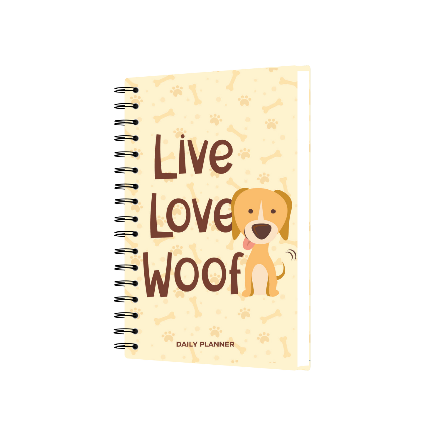 Daily Planner Undated - Live Love Woof Edition