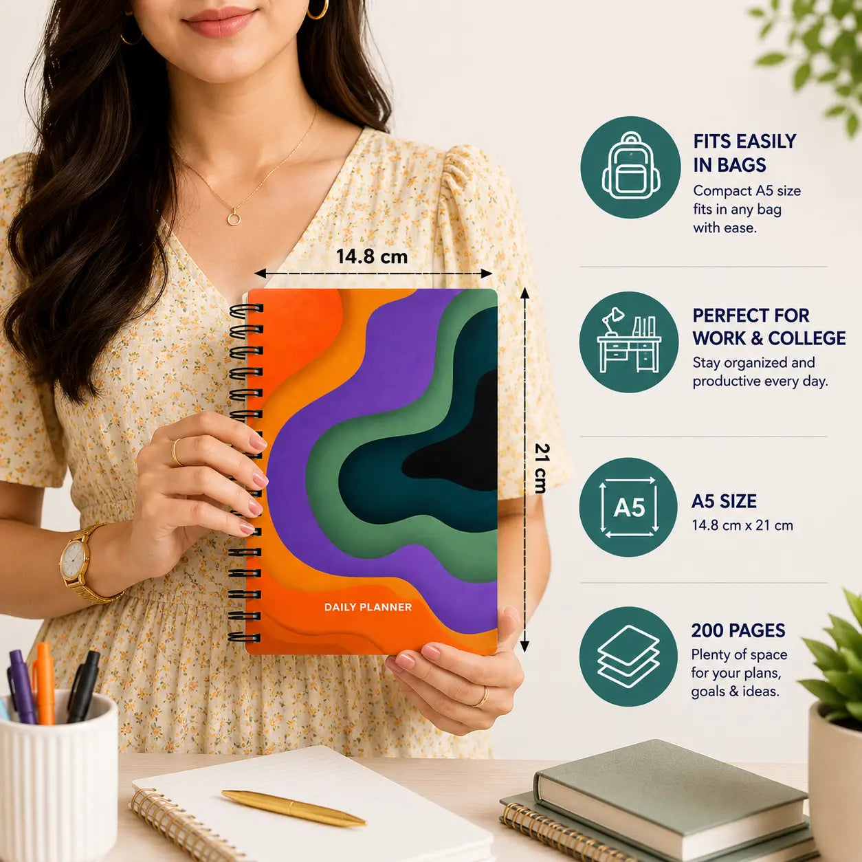 Daily Planner Undated - Colour Flow Edition