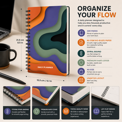 Daily Planner Undated - Colour Flow Edition