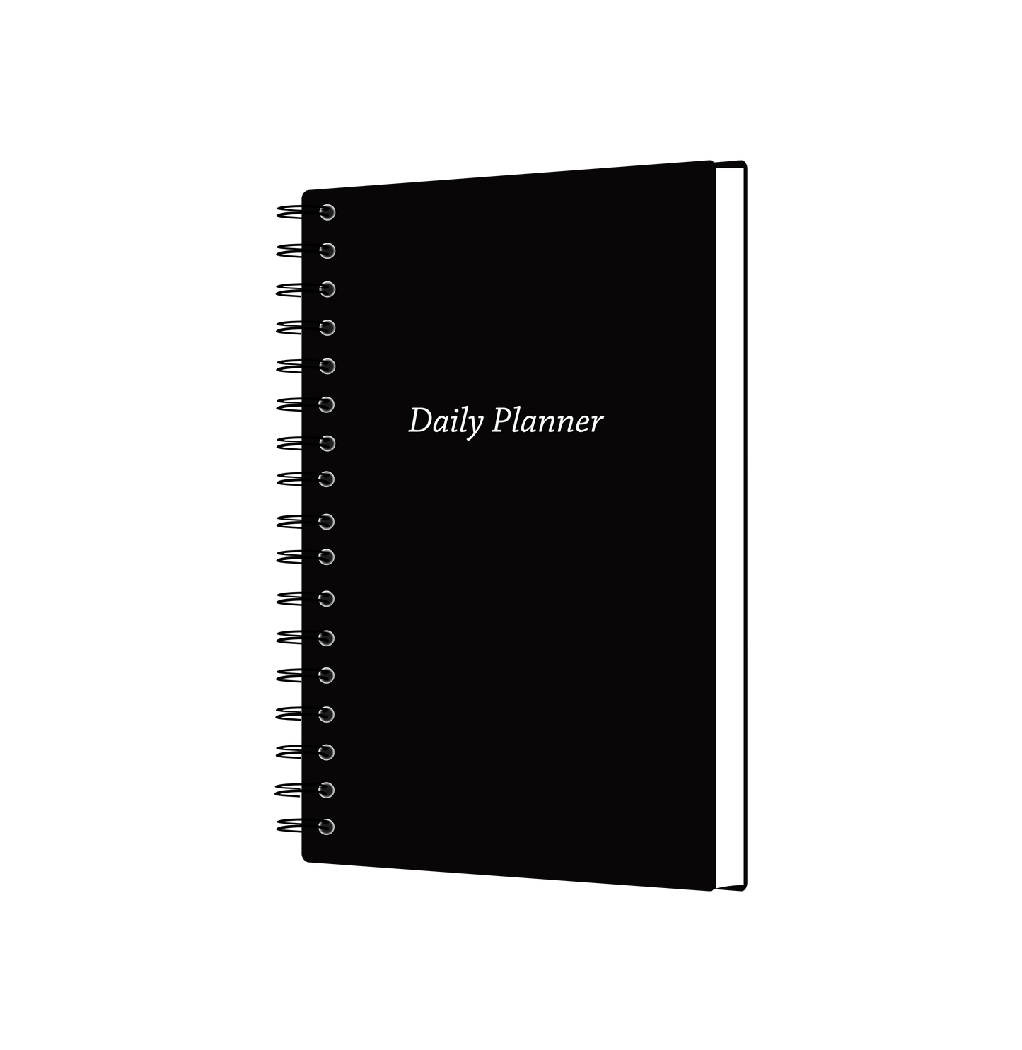 Daily Planner Undated - Power Black Edition