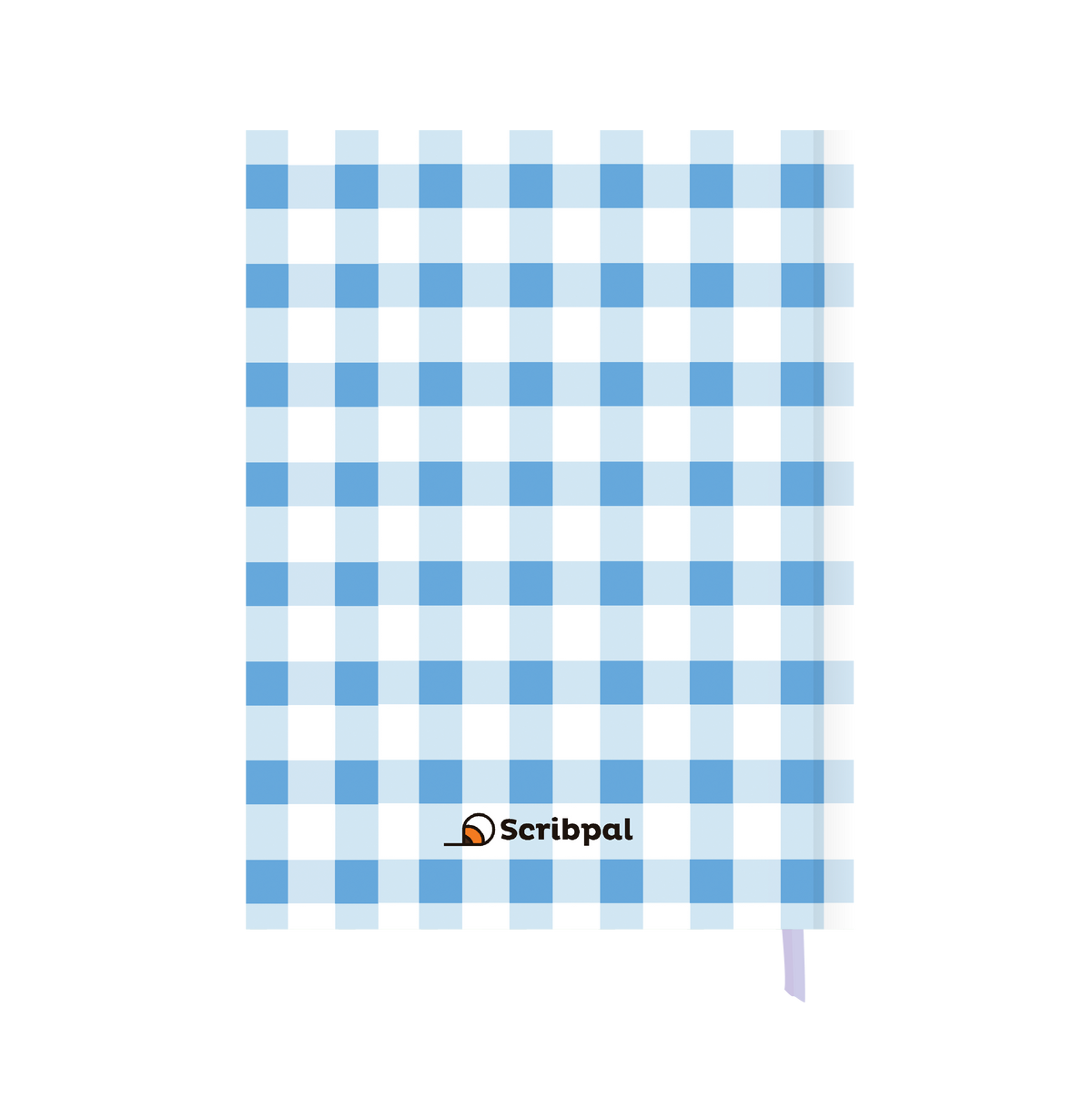 Blue Gingham dot grid journal, A5 hardbound notebook, back cover
