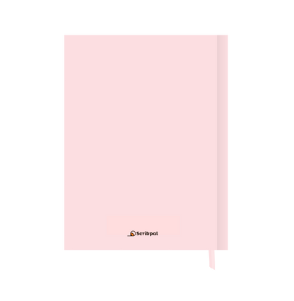 Blush Pink dot grid journal, A5 hardbound notebook, back cover