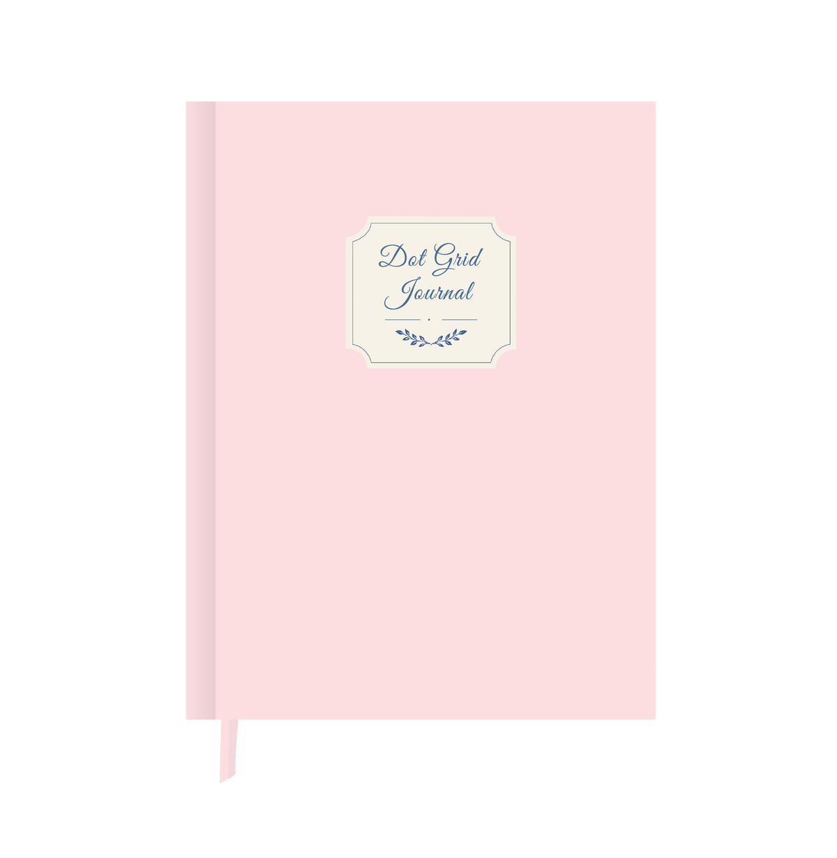 Blush Pink dot grid journal, A5 hardbound notebook, front cover