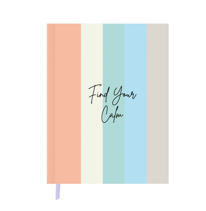 Hardbound Notebook - Plain/Unruled - Find Your Calm