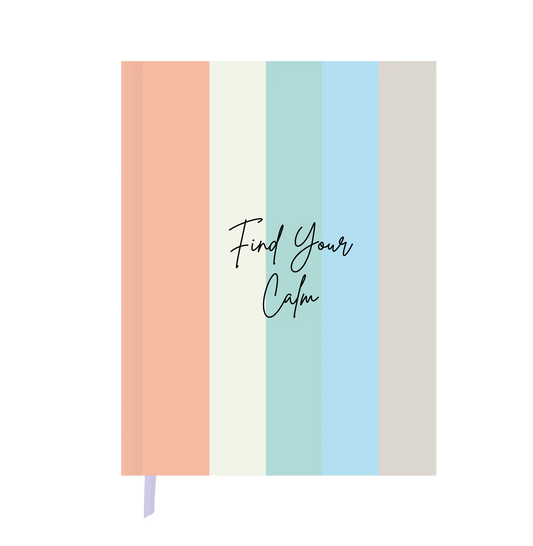 Hardbound Notebook - Plain/Unruled - Find Your Calm