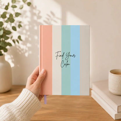 Hardbound Notebook - Plain/Unruled - Find Your Calm