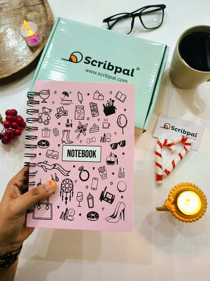 Spiral Notebooks Unruled - Rose Reverie