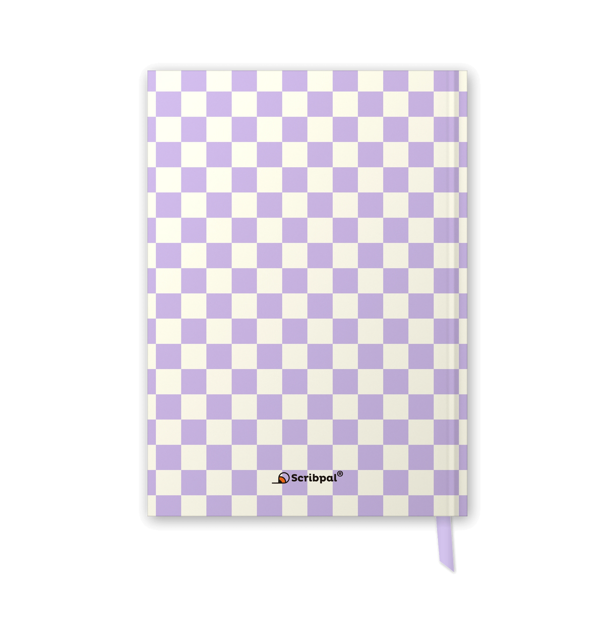 2027 daily planner diary, Lavender Check A5 hardbound cover, back