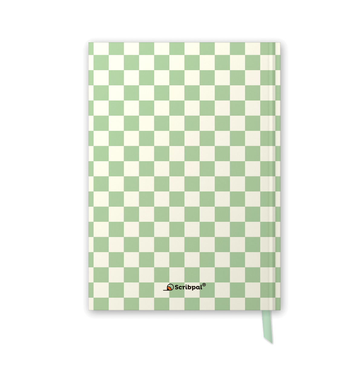 2027 daily planner diary, Sage Green Check A5 hardbound cover, back