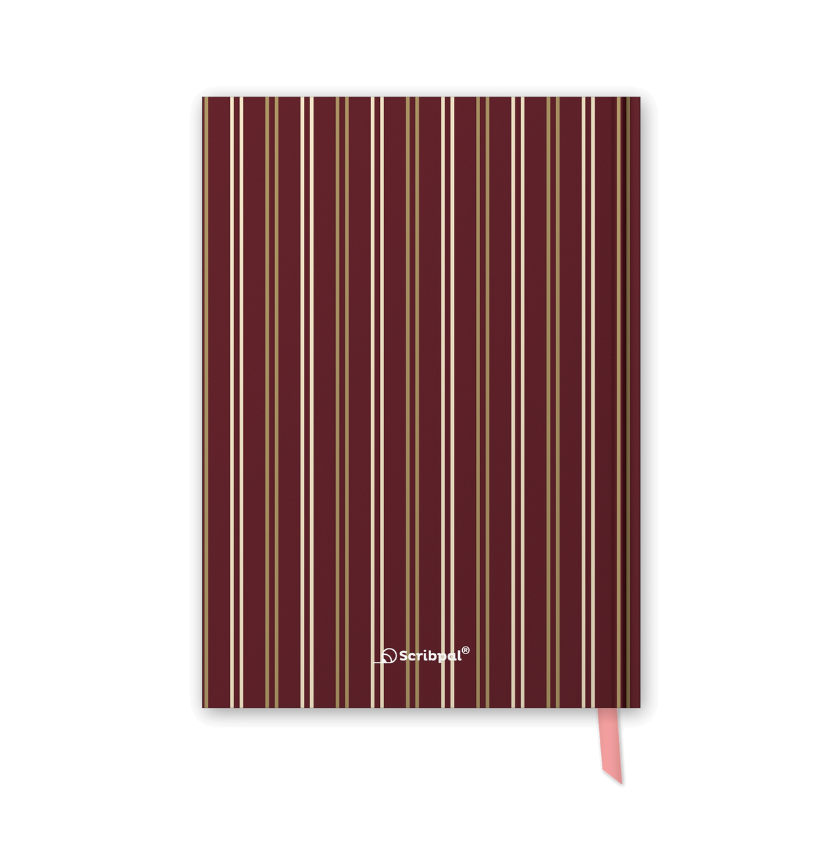 2027 daily planner diary, Red Stripe A5 hardbound cover, back