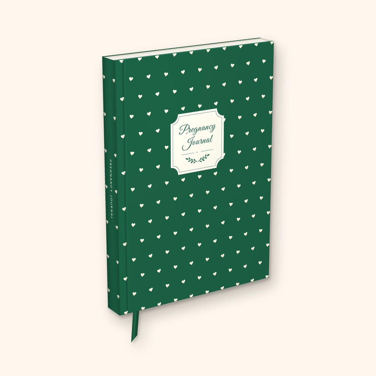 Pregnancy journal, Bottle Green cover, spine and page edges