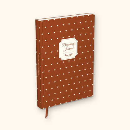 Pregnancy journal, Copper Brown cover, spine and page edges