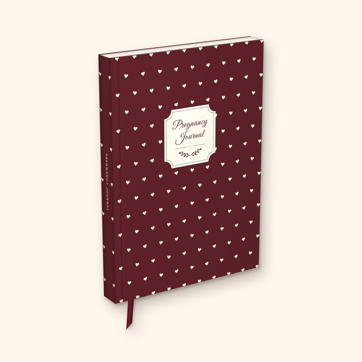 Pregnancy journal, Maroon cover, spine and page edges