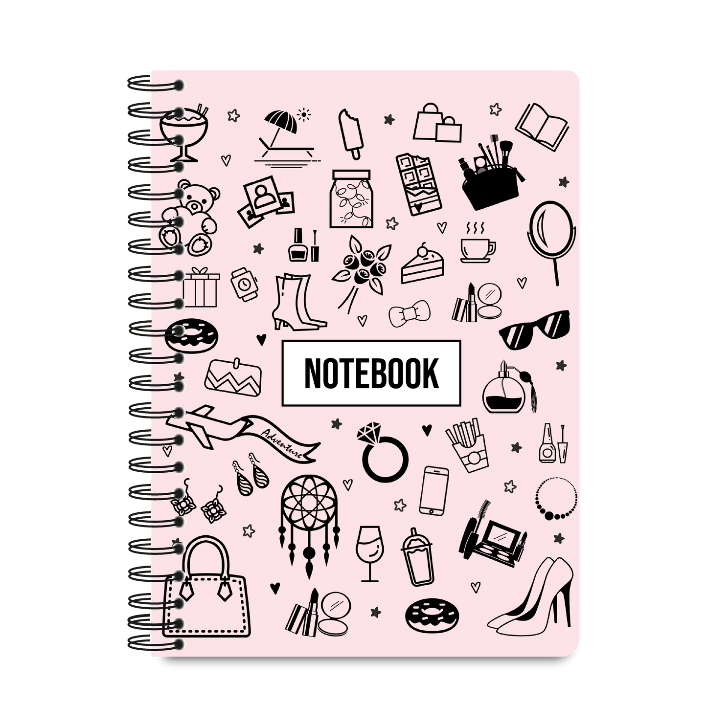 Spiral Notebooks Unruled - Rose Reverie