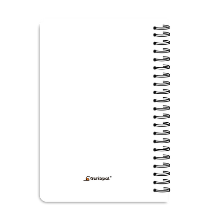 Spiral Notebook Unruled - Doodle White