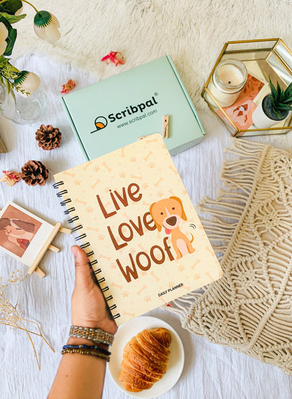 Daily Planner Undated - Live Love Woof