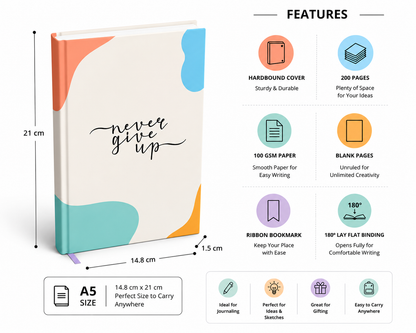 Hardbound Notebook - Plain/Unruled