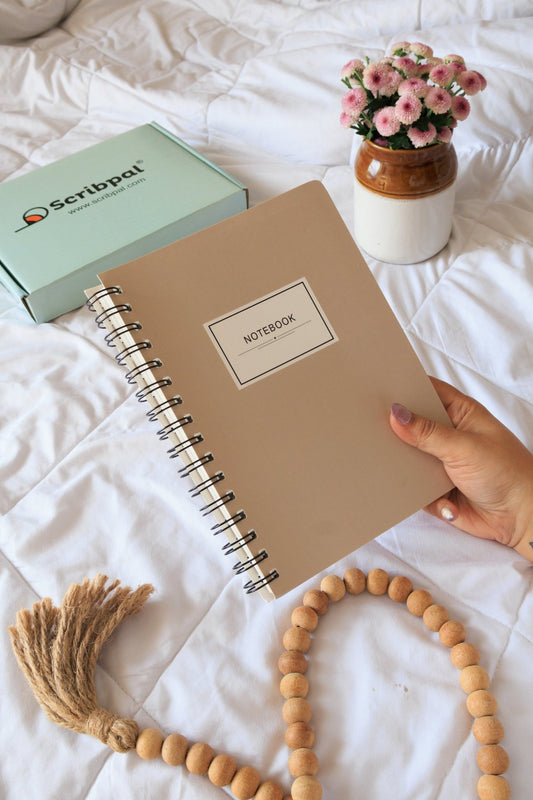 Spiral Notebook Ruled - Ivory Serenity