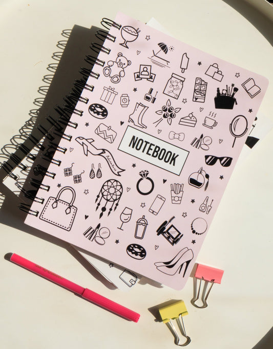 Spiral Notebooks Ruled - Rose Reverie