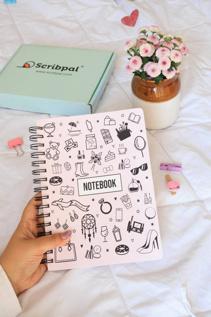 Spiral Notebooks Ruled - Rose Reverie